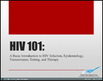 screen shot of title slide for HIV 101 self study module