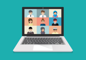 webinar on laptop image