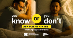 Ask for an HIV test campaign image