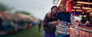 young couple at carnival
